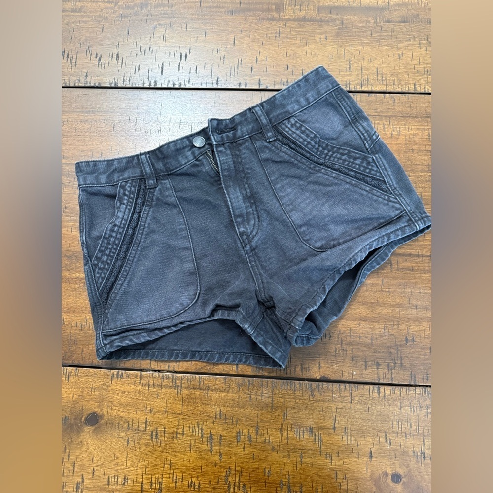Free People Charcoal Jean Shorts